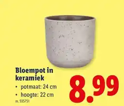 Lidl Bloempot in keramiek aanbieding