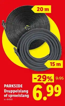 Lidl Parkside druppelslang of sproeislang aanbieding