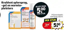 Kruidvat Kruidvat spierspray, -gel en warmtepleisters aanbieding