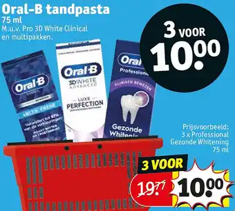 Kruidvat Oral-B tandpasta aanbieding