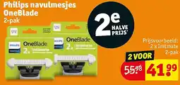Kruidvat Philips navulmesjes OneBlade aanbieding