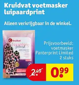 Kruidvat Kruidvat voetmasker luipaardprint aanbieding