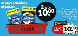 Kruidvat Always (Dailies) gigapack aanbieding