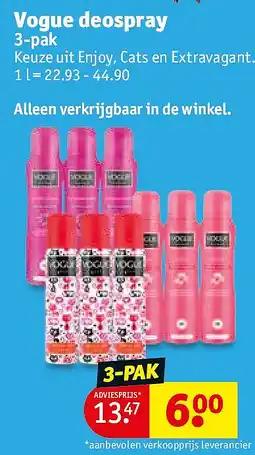 Kruidvat Vogue deospray aanbieding
