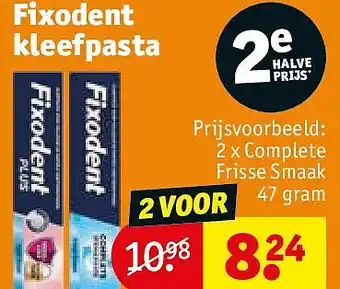 Kruidvat Fixodent kleefpasta aanbieding