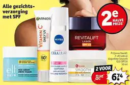 Kruidvat 2 x Kruidvat dagcrème Smooth Q10 SPF30 aanbieding