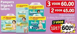 Kruidvat 3 x Baby Dry luiers bigpack 4 72 stuks aanbieding