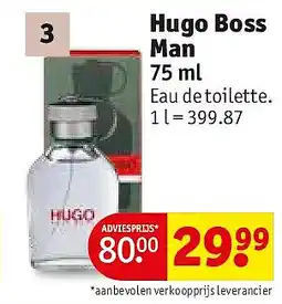 Kruidvat Hugo Boss Man aanbieding