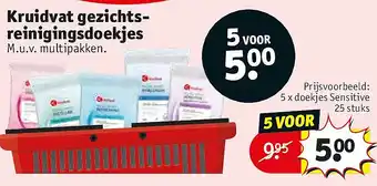 Kruidvat Kruidvat gezichtsreinigingsdoekjes aanbieding