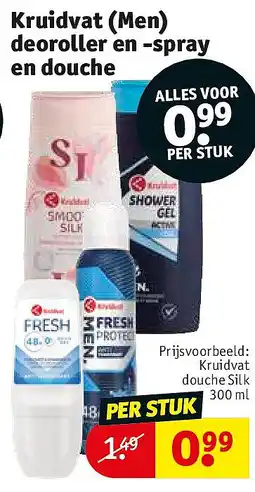 Kruidvat Kruidvat (Men) deoroller en -spray en douche aanbieding