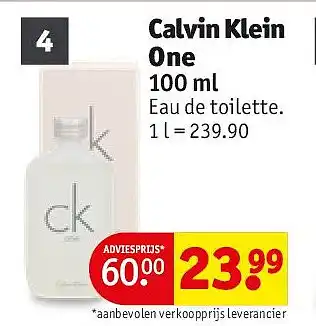 Kruidvat Calvin Klein One aanbieding