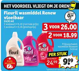 Kruidvat Fleuril wasmiddel Renew vloeibaar aanbieding