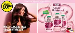 Kruidvat 3 x shampoo Grape Moisture aanbieding