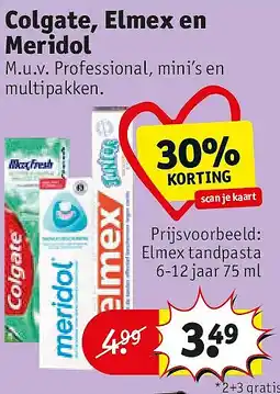 Kruidvat Colgate, Elmex en Meridol aanbieding
