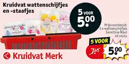 Kruidvat Kruidvat wattenschijfjes en -staafjes aanbieding