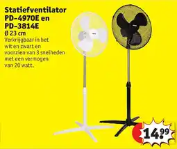 Kruidvat Statiefventilator PD-4970E en PD-3814E aanbieding