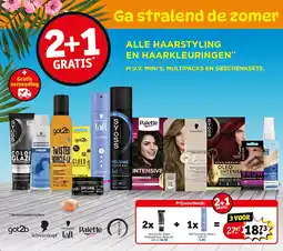 Kruidvat 2x Syoss Color Glaze kleuropfrisser Neutraal + 1x Taft haarspray Ultra 4 250 ml aanbieding