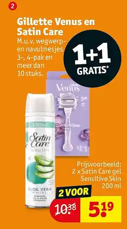 Kruidvat Gillette Venus en Satin Care aanbieding