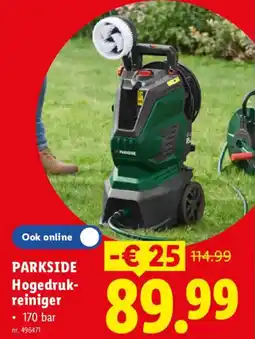Lidl Parkside Hogedrukreiniger aanbieding