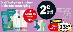 Kruidvat Naïf baby- en kinderlichaamsverzorging aanbieding
