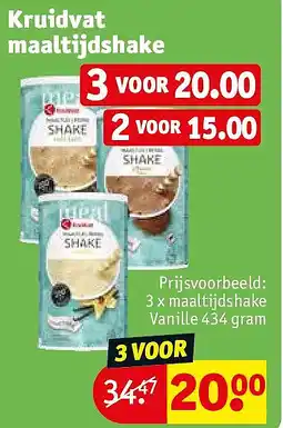Kruidvat Kruidvat maaltijdshake aanbieding