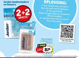 Kruidvat Jordan tandenstokers en flossers aanbieding