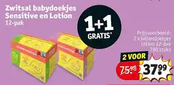 Kruidvat 2 x billendoekjes lotion 12-pak 780 stuks aanbieding