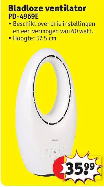 Kruidvat Bladloze ventilator aanbieding