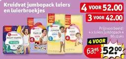 Kruidvat 4 x luiers jumbopack 4 80 stuks aanbieding