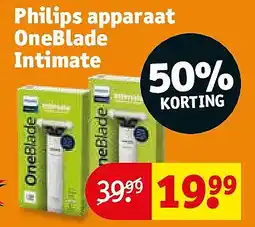 Kruidvat Philips apparaat OneBlade Intimate aanbieding