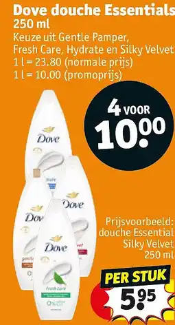 Kruidvat Dove douche Essentials aanbieding