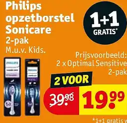 Kruidvat Philips opzetborstel Sonicare aanbieding