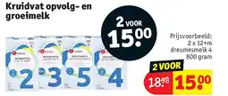Kruidvat 2 x 12+m dreumesmelk 4 aanbieding