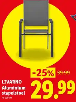 Lidl Livarno aluminium stapelstoel aanbieding