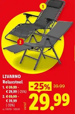 Lidl Livarno relaxstoel aanbieding