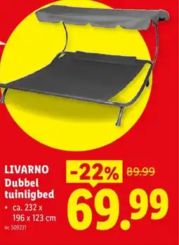 Lidl Livarno dubbel tuinligbed aanbieding