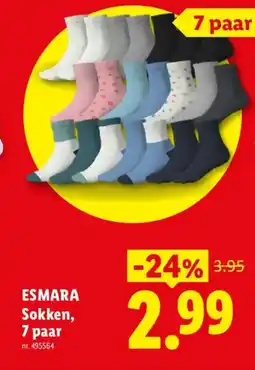 Lidl Esmara sokken aanbieding