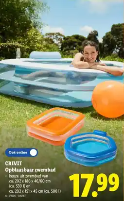 Lidl Crivit opblaasbaar zwembad aanbieding