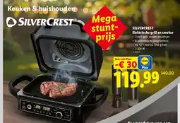Lidl Silvercrest elektrische grill en smoker aanbieding