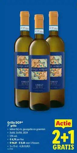 Lidl Grillo dop aanbieding