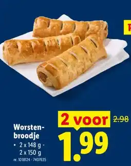 Lidl Worsten broodje aanbieding