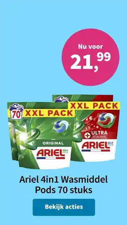 Plein.nl Ariel 4in1 Wasmiddel Pods aanbieding