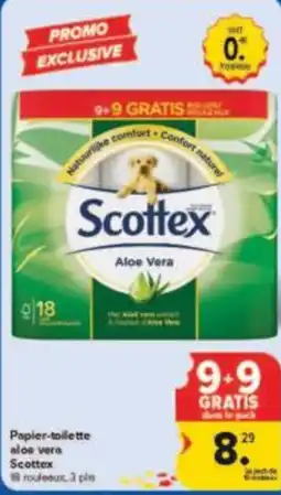 Carrefour Drive Papier-toilette aloe vera Scottex aanbieding