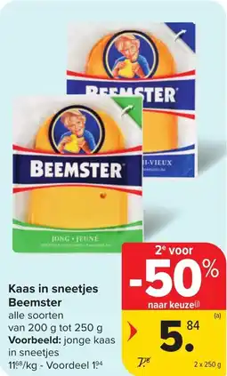 Carrefour Market Beemster Kaas in sneetjes aanbieding