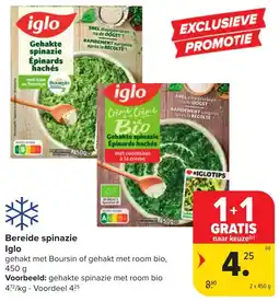 Carrefour Market Iglo Bereide spinazie aanbieding