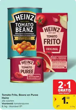 Carrefour Market Heinz Tomato Frito, Beanz en Puree aanbieding