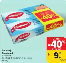 Carrefour Market Saupiquet Set tonijn aanbieding