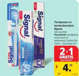Carrefour Market Signal Tandpasta en tandenborstels aanbieding