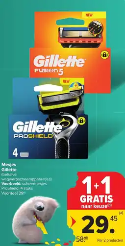Carrefour Market Gillette Mesjes aanbieding