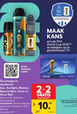Carrefour Market Douchegel en deodorant Axe, Sunlight, Rexona, Rexona Men, Dove en Dove Men aanbieding